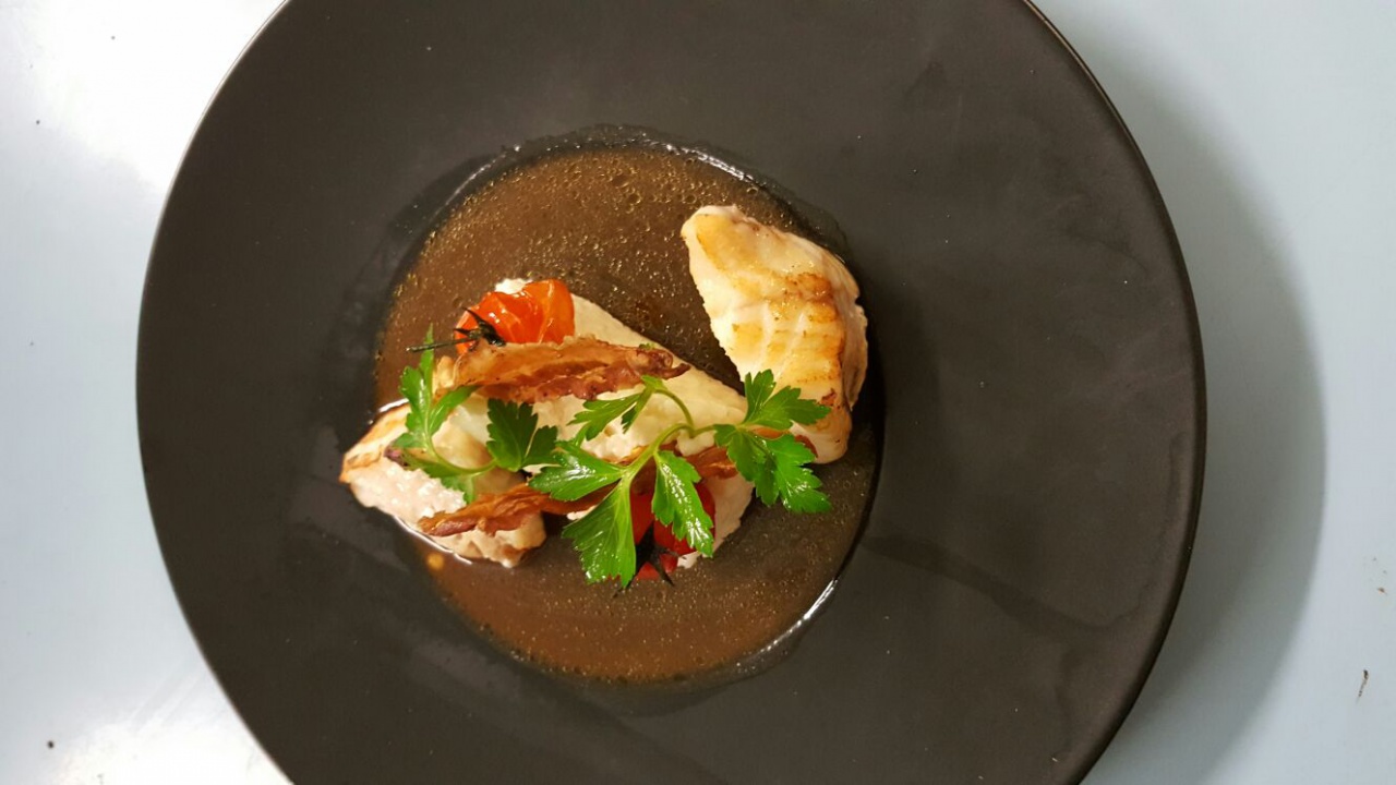 lotte rotie au jus de panzetta